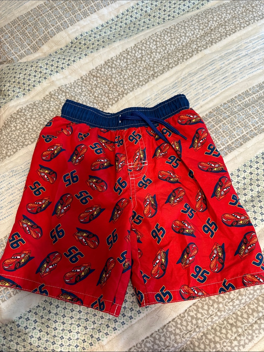 Red Lightning McQueen Swim Shorts for Kids